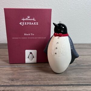 Hallmark Keepsake *NEW* Porcelain Christmas Ornament 2016 “Black Tie” Penguin